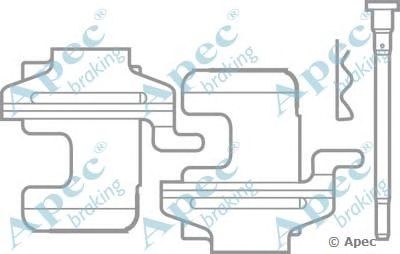 APEC BRAKING kit314 -  Комплектующие, тормозные колодки